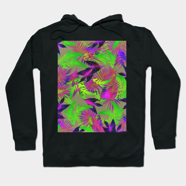 exotic green and purple greenery pattern Hoodie by Arch4Design